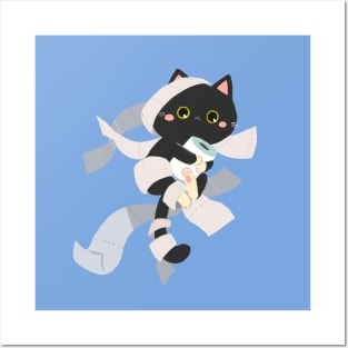 Kitty Toilet Paper Posters and Art